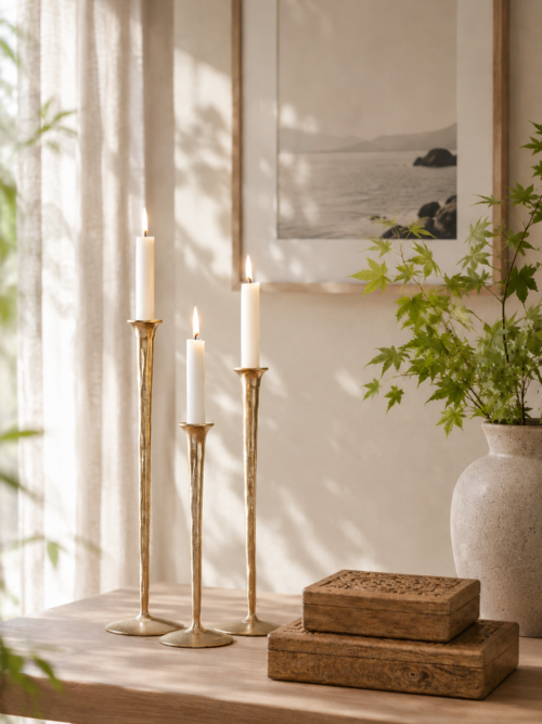 Candlesticks Gallery Light Gold set/3