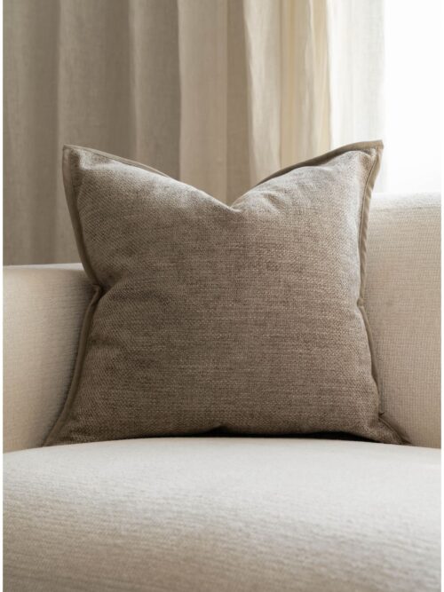 Pillowcase Imani dark beige linen 50x50