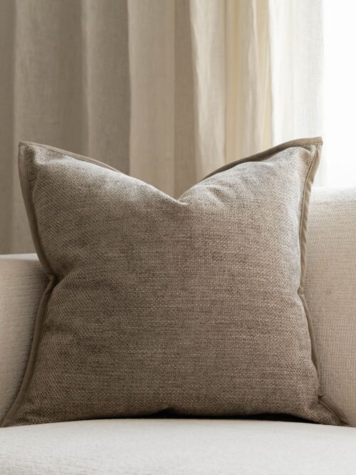 Pillowcase Imani dark beige linen 65x65