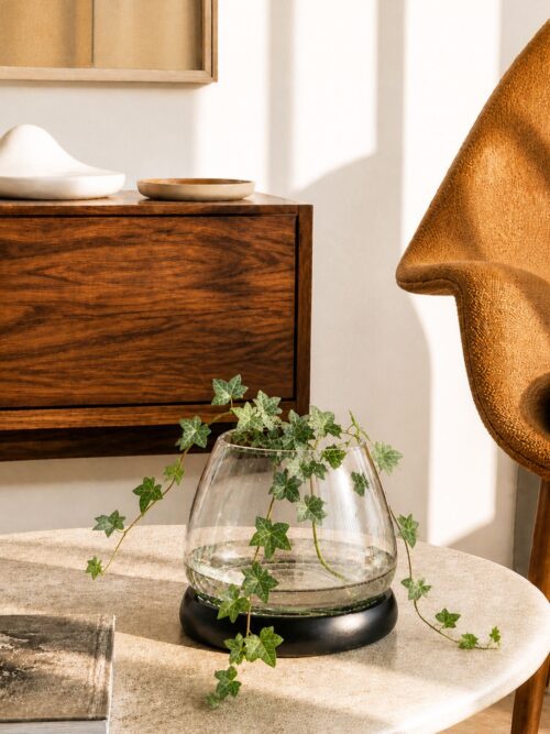 Vase/Candleholder Yale Black