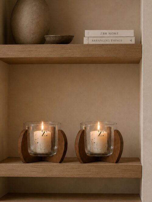 Candle holder Malawi brown