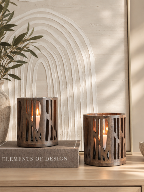 Candle holder Tozzi brown