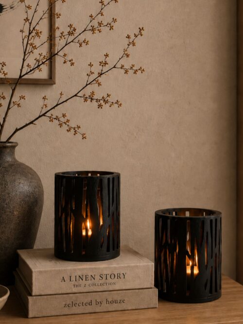 Candle holder Tozzi black