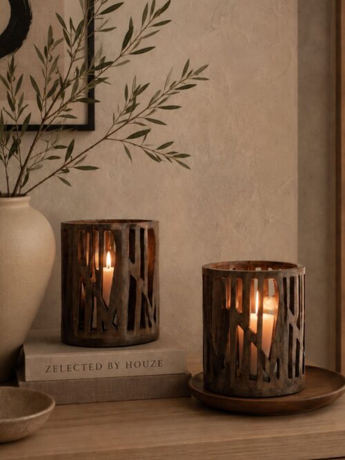 Candle holder Tozzi brown