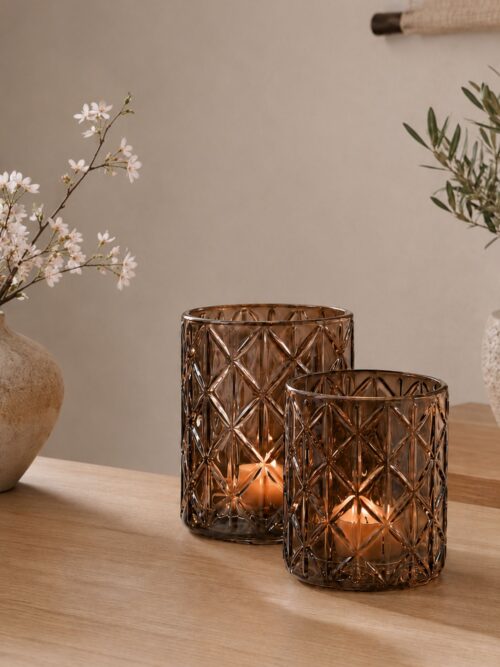 Candle holder Zephyr Amber  set/2