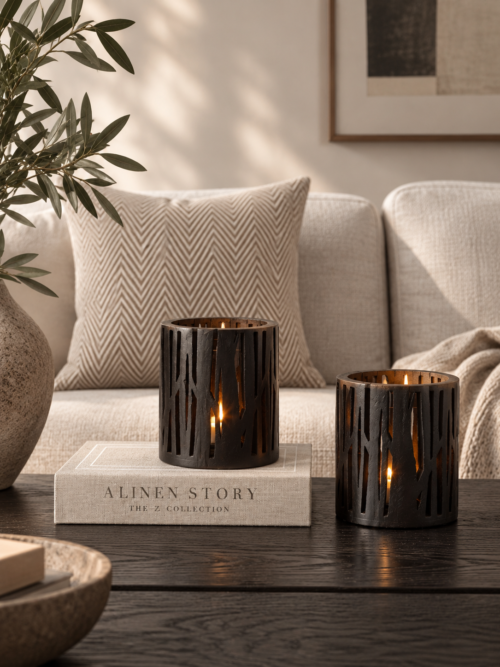 Candle holder Tozzi black