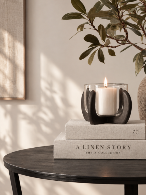 Candle holder Malawi black