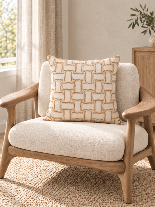 Kuddfodral Sandstone beige 50x50
